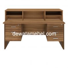 Office Table Size 160 - MD 1675 + MD H02 + MD H03 + MD RC 160 / Teakwood